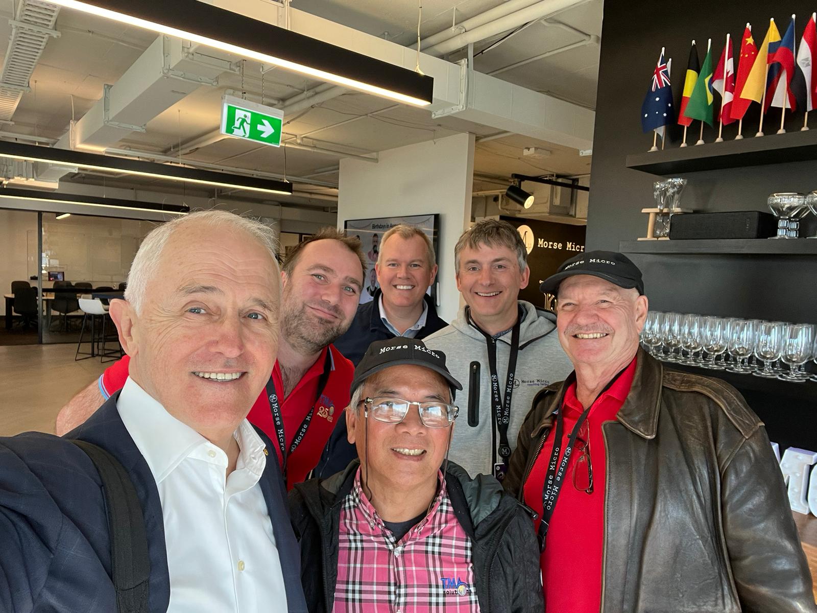 Malcolm Turnbull Nick van der Ploeg visit Andy Michael Neil 1